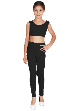 LEGGINS DANZA IN LYCRA NERO BAMBINA